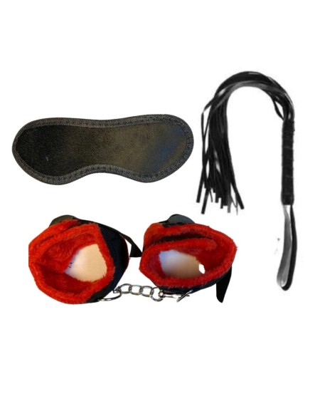 EXITOYS KIT BDSM 3 PIEZAS ROJO